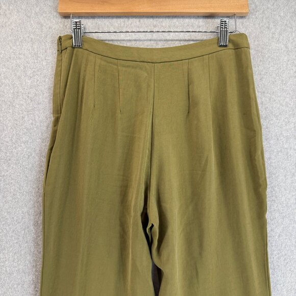 Natori Womens Size 2 Olive Green Side Zip Pull On Pants Slacks Office Casual - Picture 5 of 13